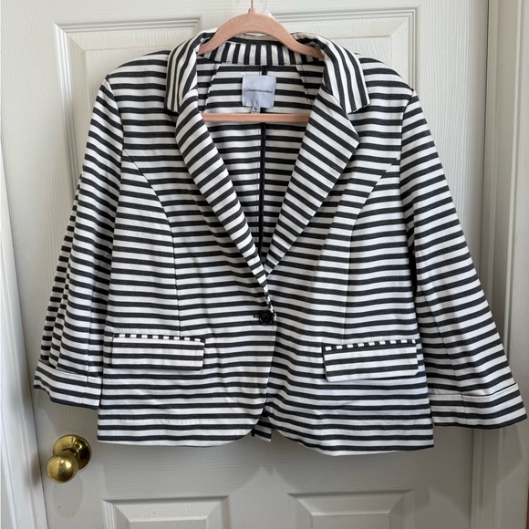 Catherine Malandrino Jackets & Blazers - Catherine Malandrino Black and White Striped Blazer